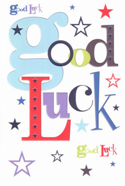 This good luck card carries with it the confident spirit and artistic flair associated with Honor Oak, where neighbourhood creativity intertwines with sincere support. The eye is immediately drawn to the buoyant baby-blue 'g', setting a lively tone that threads through the diverse reds, deep purples, and mossy greens of the design-shades that echo the freshest blossoms displayed along Honor Oak Park. Across the pristine white canvas, stars in various sizes glimmer, suggesting dreams as vast as those glimpsed from the top of Blythe Hill Fields. Varied fonts give the composition a dynamic, almost musical quality, as if every letter were a note of encouragement sung by a caring friend. The physical card feels substantial and silky-a pleasure to hold and a reminder of the detail that marks every local order. Perfect for sending luck to a student heading off from local primary schools, or wishing a resident success in a creative venture, this card embodies the generosity and optimism of the Honor Oak community. Its joyful design feels like a warm embrace, celebrating all the exciting beginnings life here has to offer.